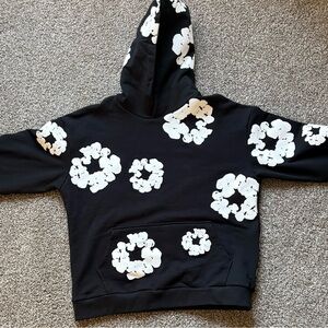 Black/White Denim Tear Hoodie